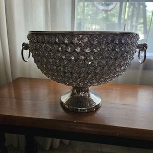 Tahari Home | Large Pedestal Rhinestone Champagne Bucket Chiller